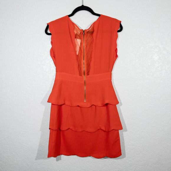 Coincidence & Chance Urban Outfitters Orange Scalloped Peplum Dress 2 - Picture 7 of 8